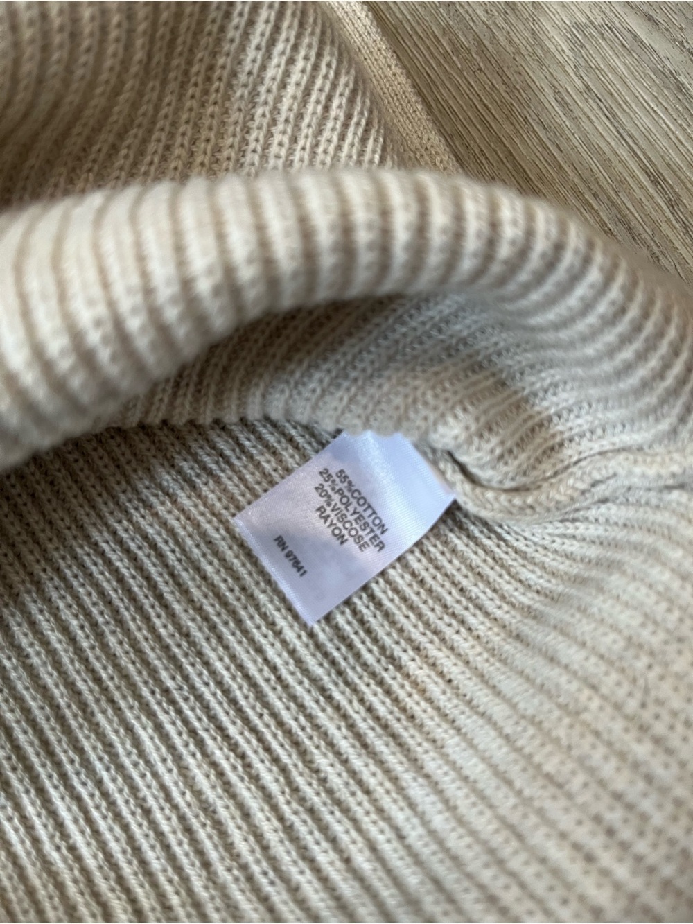 NWT. J. Jill longline cardigan sweater V-neck Rib Knit. Oatmeal. Size XS - Picture 7 of 10